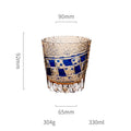 Edo Kiriko Handcrafted Hexa-Ryume Crystal Whiskey Glass